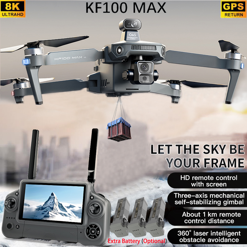 Rc Helicopter Charger - Kf100 max gps drone 4k câmera