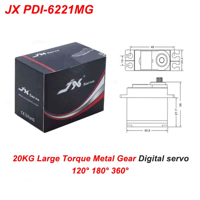 JX PDI-6221MG 20KG Grande Torq - Rc Helicopter Large avaliação e preço