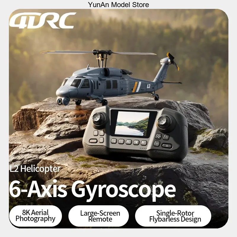 Helicóptero RC 4DRC L2 8K UHD  - Rc Helicopter Single Rotor avaliação e preço